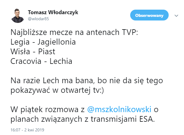 Wiemy już, które mecze Ekstraklasy pokaże TVP!